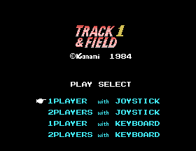 Track & Field 1 Title Screen